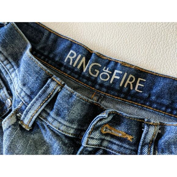 Ring of Fire Girls Jeans Size 12 Slim Fit Straight Leg Medium Wash - Picture 4 of 9